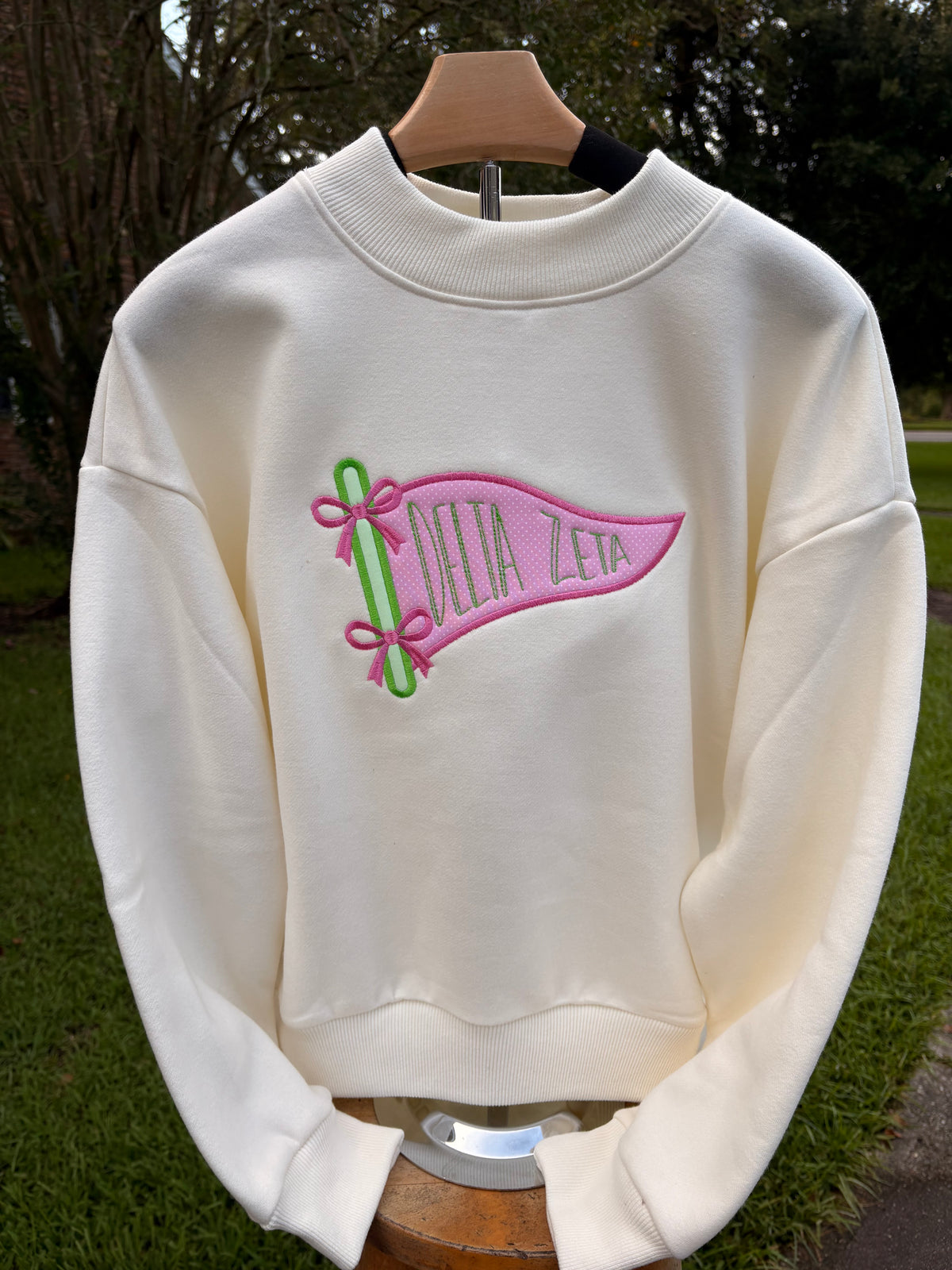 Delta Zeta Pennant Mock Neck Sweatshirt