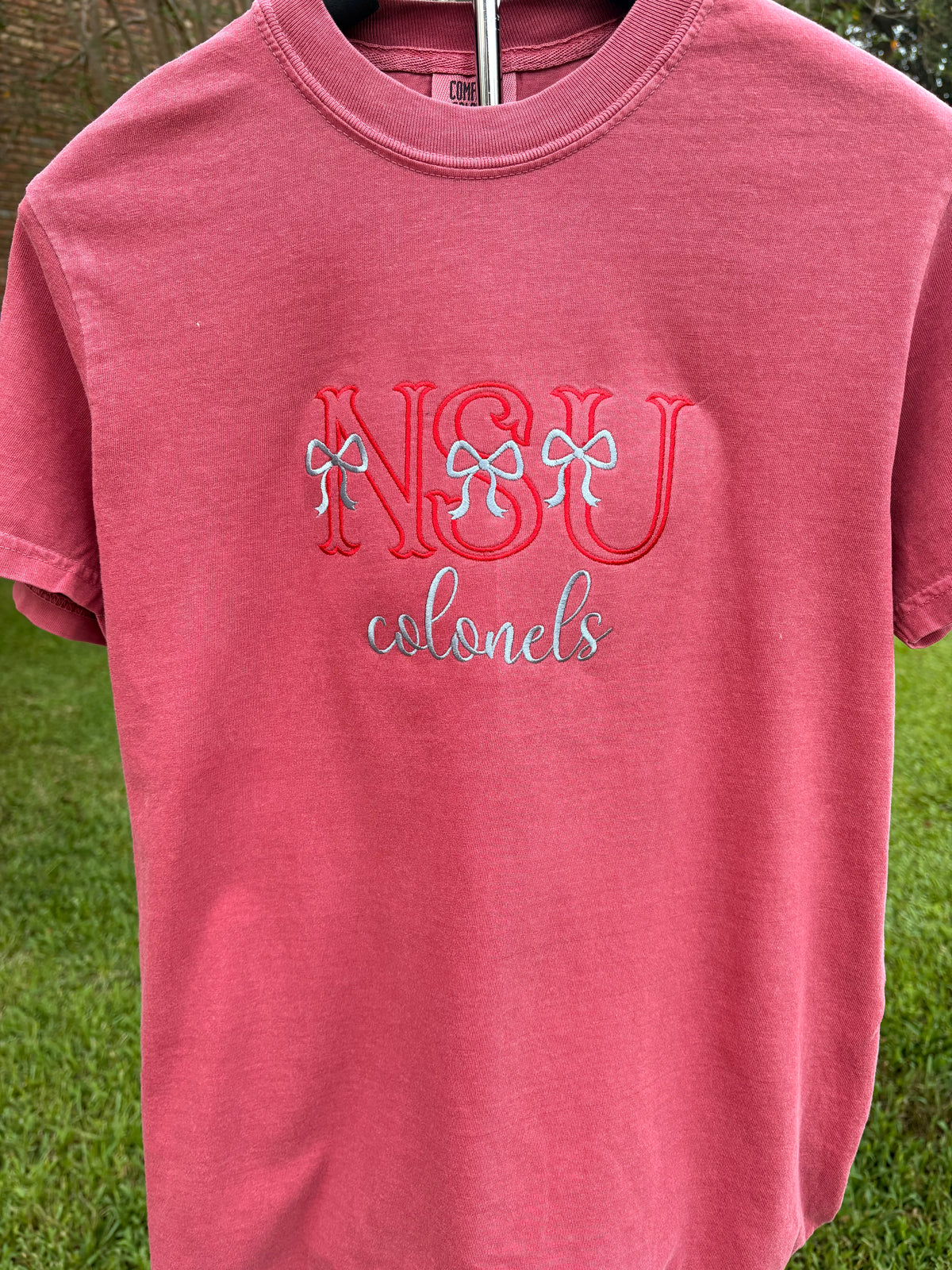 NSU Bows Embroidered Comfort Colors Tee