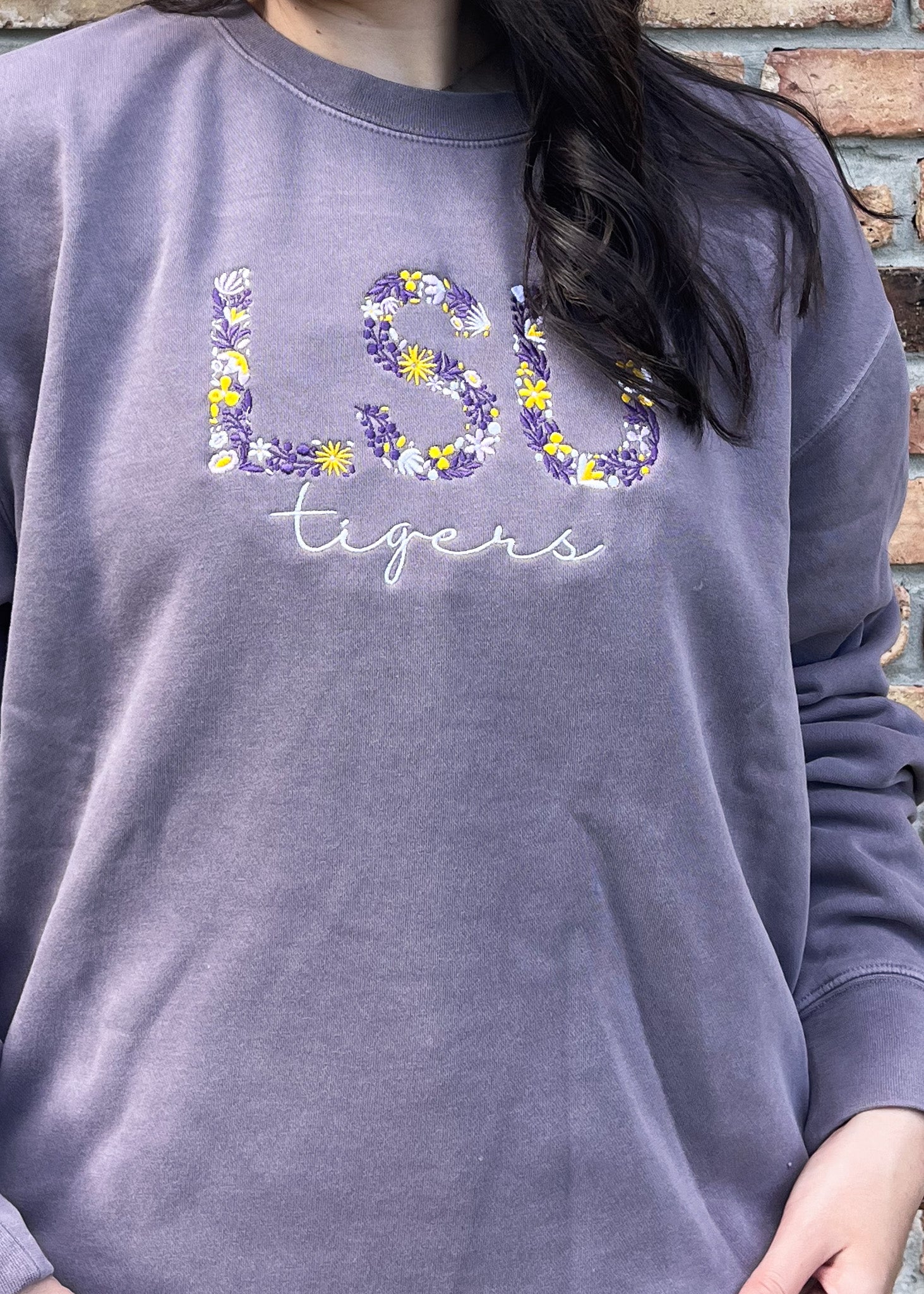 LSU Floral Sweatshirt