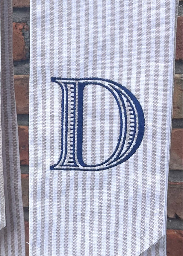 Striped Linen Wreath Sash